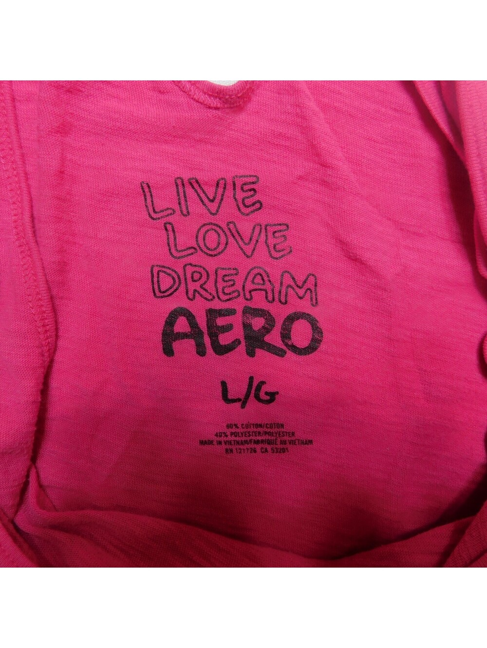Aeropostale Live Love Dream Women's Size L Hot Pink Strappy Criss Cross Tank Top - Picture 3 of 7